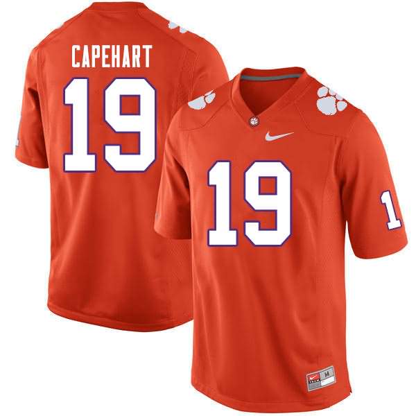 Men's Clemson Tigers DeMonte Capehart #19 Colloge Orange NCAA Game Football Jersey Increasing XOX81N6O