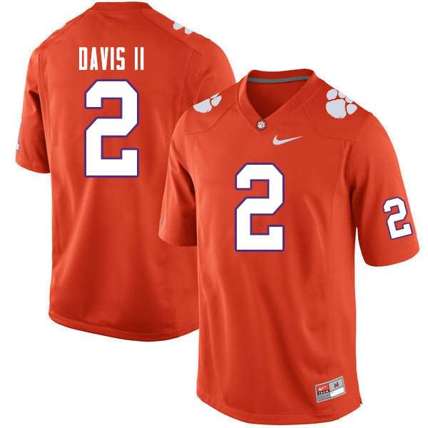 Men's Clemson Tigers Fred Davis II #2 Colloge Orange NCAA Elite Football Jersey June ITJ33N0P