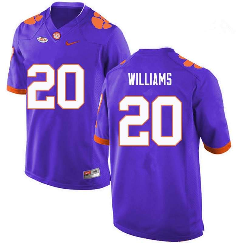 Men's Clemson Tigers LeAnthony Williams #20 Colloge Purple NCAA Elite Football Jersey Black Friday MSX20N3B