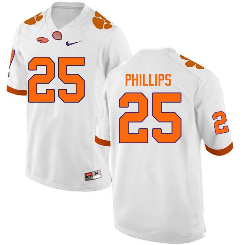 Men's Clemson Tigers Jalyn Phillips #25 Colloge White NCAA Elite Football Jersey Winter RHJ82N8A