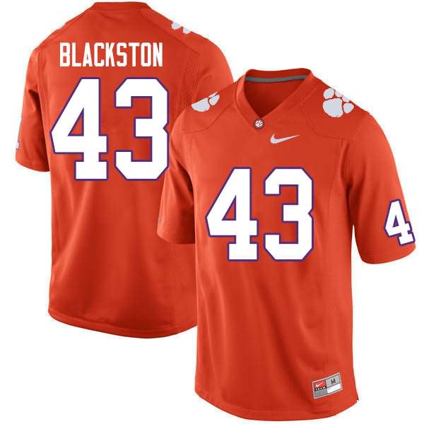 Men's Clemson Tigers Will Blackston #43 Colloge Orange NCAA Elite Football Jersey Hot Sale VCQ68N3F