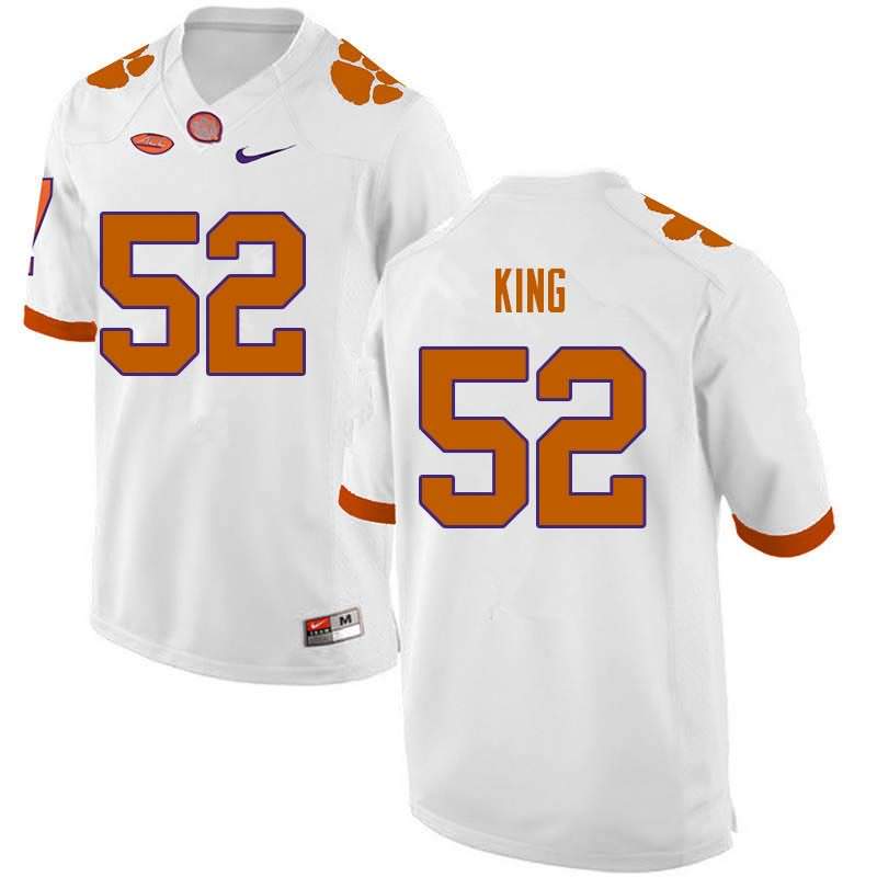 Men's Clemson Tigers Matthew King #52 Colloge White NCAA Game Football Jersey Special AZU67N7V