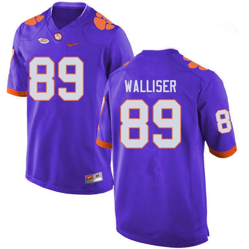 Men's Clemson Tigers Tristan Walliser #89 Colloge Purple NCAA Elite Football Jersey Check Out PNR81N1Z
