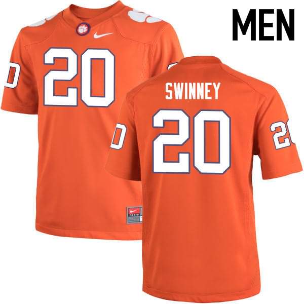 Men's Clemson Tigers Jack Swinney #20 Colloge Orange NCAA Elite Football Jersey In Stock YVY67N6L
