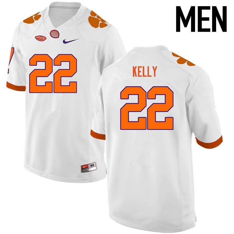 Men's Clemson Tigers Xavier Kelly #22 Colloge White NCAA Elite Football Jersey Style PTK25N7X