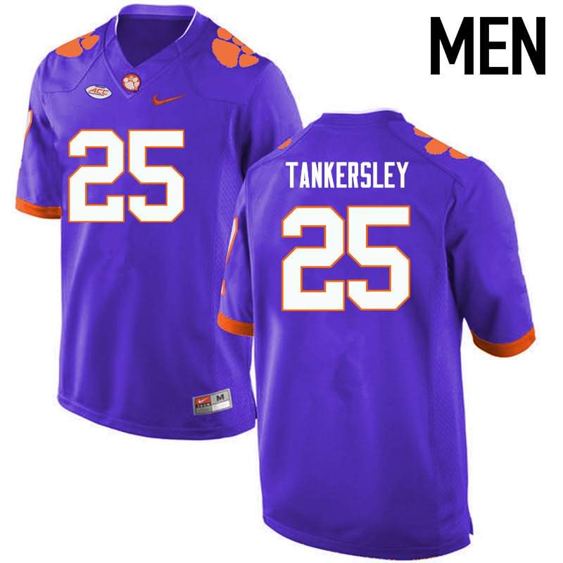 Men's Clemson Tigers Cordrea Tankersley #25 Colloge Purple NCAA Elite Football Jersey Authentic NQY87N3W
