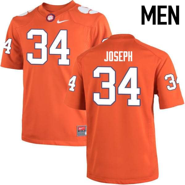 Men's Clemson Tigers Kendall Joseph #34 Colloge Orange NCAA Elite Football Jersey Damping BUP34N6K