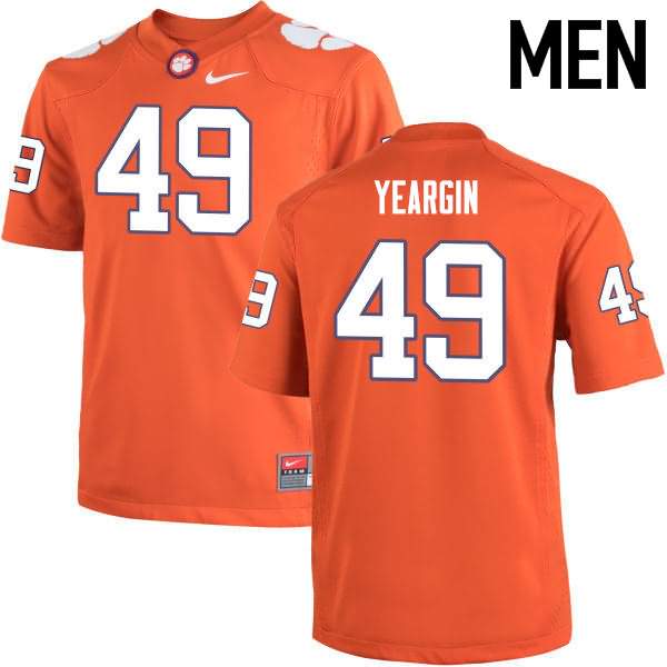 Men's Clemson Tigers Richard Yeargin #49 Colloge Orange NCAA Elite Football Jersey Stability KYQ12N6O