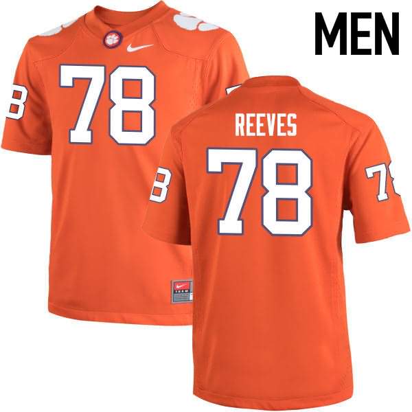 Men's Clemson Tigers Chandler Reeves #78 Colloge Orange NCAA Game Football Jersey Authentic QJR43N1J
