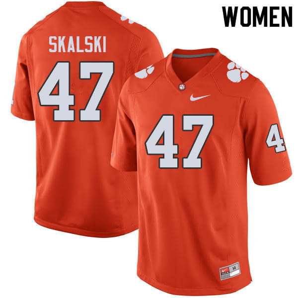 Women's Clemson Tigers James Skalski #47 Colloge Orange NCAA Elite Football Jersey Colors TZS21N4P