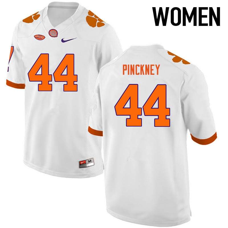 Women's Clemson Tigers Nyles Pinckney #44 Colloge White NCAA Elite Football Jersey Trade TSK50N4T
