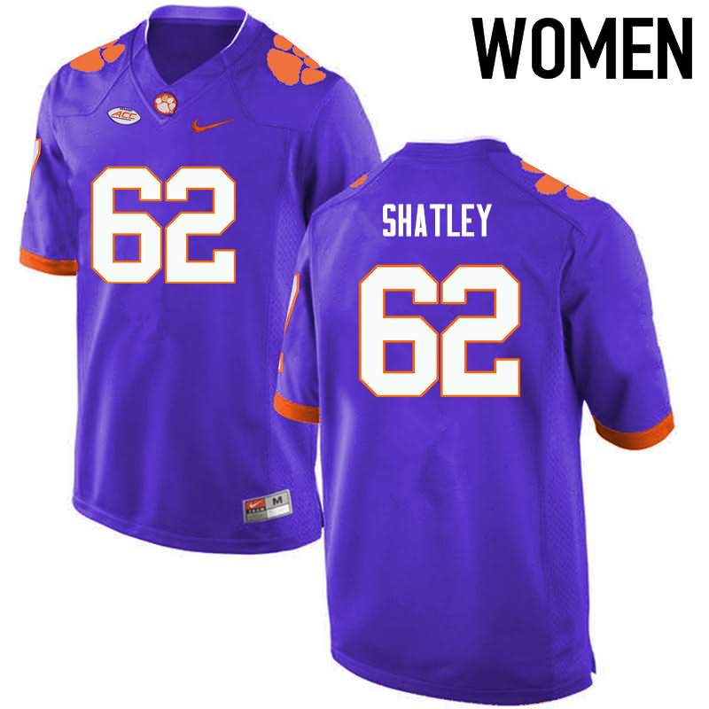 Women's Clemson Tigers Tyler Shatley #62 Colloge Purple NCAA Elite Football Jersey New Release UZJ34N5J