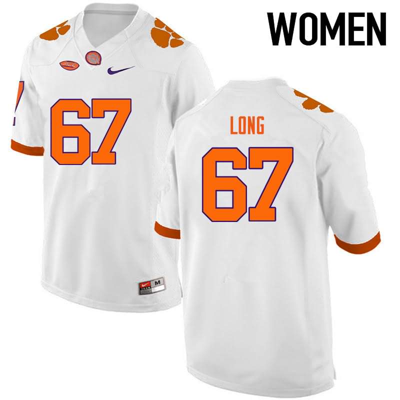 Women's Clemson Tigers Stacy Long #67 Colloge White NCAA Elite Football Jersey Designated DRZ50N5K