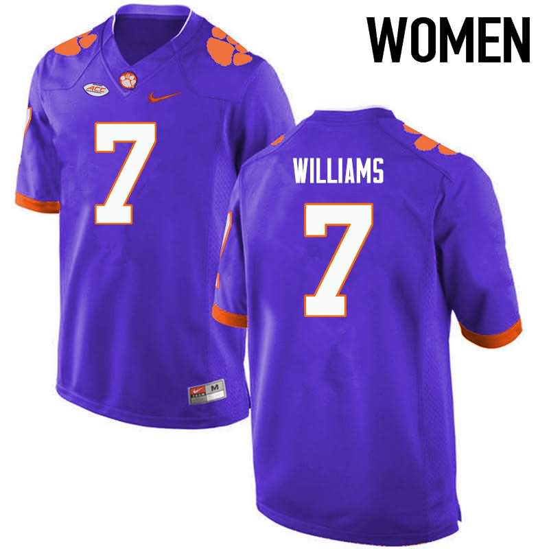 Women's Clemson Tigers Mike Williams #7 Colloge Purple NCAA Game Football Jersey Designated PUV24N6L