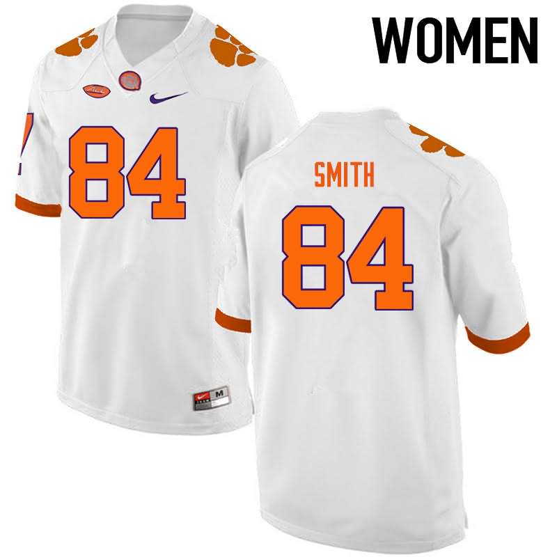 Women's Clemson Tigers Cannon Smith #84 Colloge White NCAA Elite Football Jersey On Sale SMS71N6L