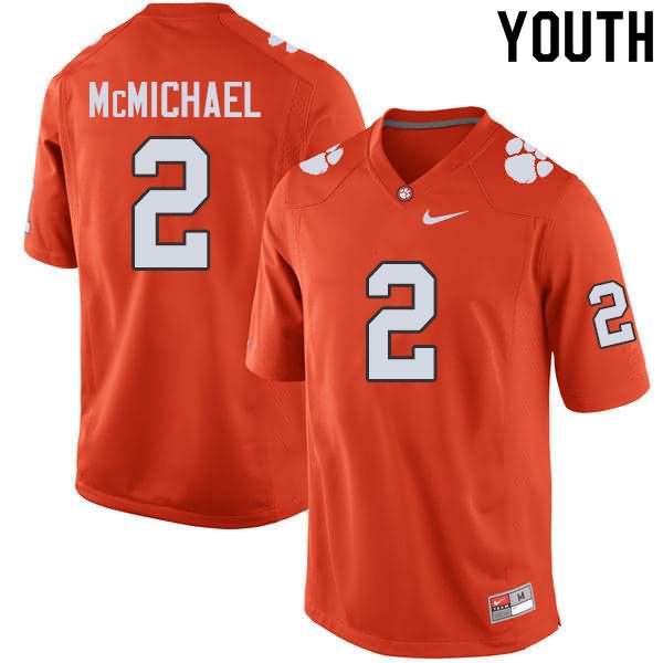 Youth Clemson Tigers Kyler McMichael #2 Colloge Orange NCAA Elite Football Jersey September TPH75N7J