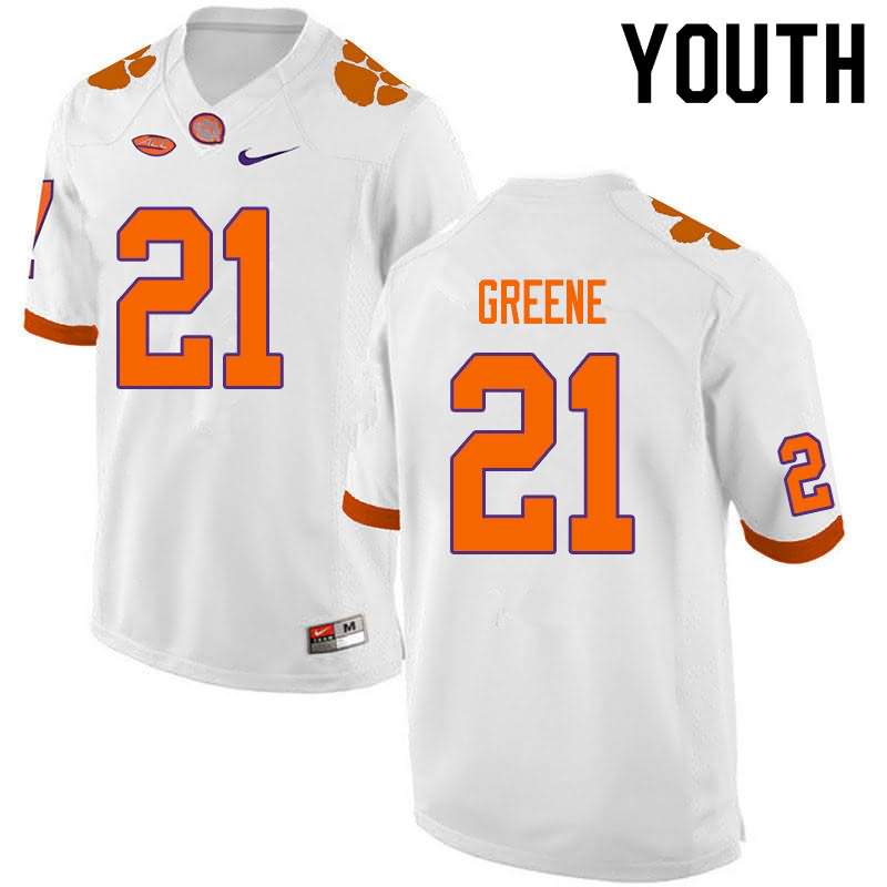 Youth Clemson Tigers Malcolm Greene #21 Colloge White NCAA Game Football Jersey Top Deals NKV80N0N