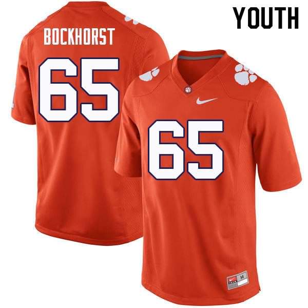 Youth Clemson Tigers Matt Bockhorst #65 Colloge Orange NCAA Elite Football Jersey Restock WGY66N6J