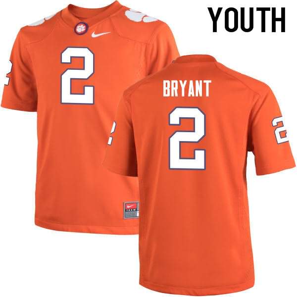Youth Clemson Tigers Kelly Bryant #2 Colloge Orange NCAA Game Football Jersey Athletic EML06N6Z