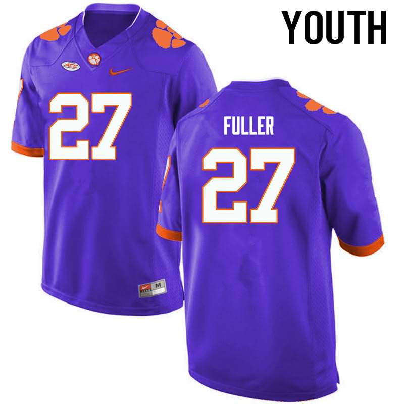 Youth Clemson Tigers C.J. Fuller #27 Colloge Purple NCAA Elite Football Jersey Best TXL11N3V