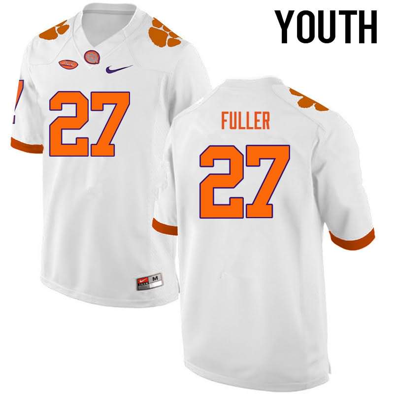 Youth Clemson Tigers C.J. Fuller #27 Colloge White NCAA Elite Football Jersey Top Quality ROG48N2E