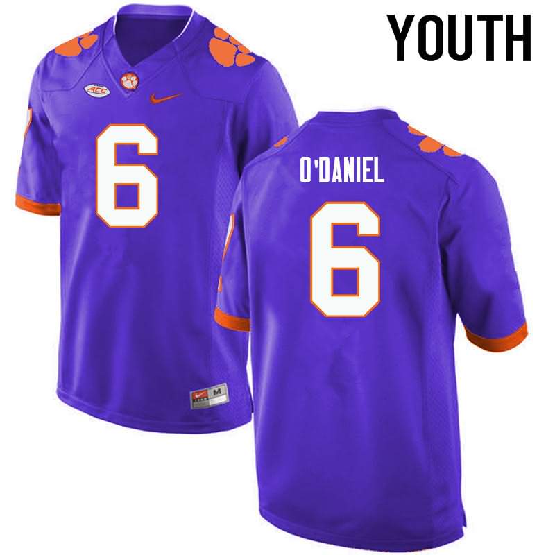 Youth Clemson Tigers Dorian ODaniel #6 Colloge Purple NCAA Elite Football Jersey Hot NTM66N5R